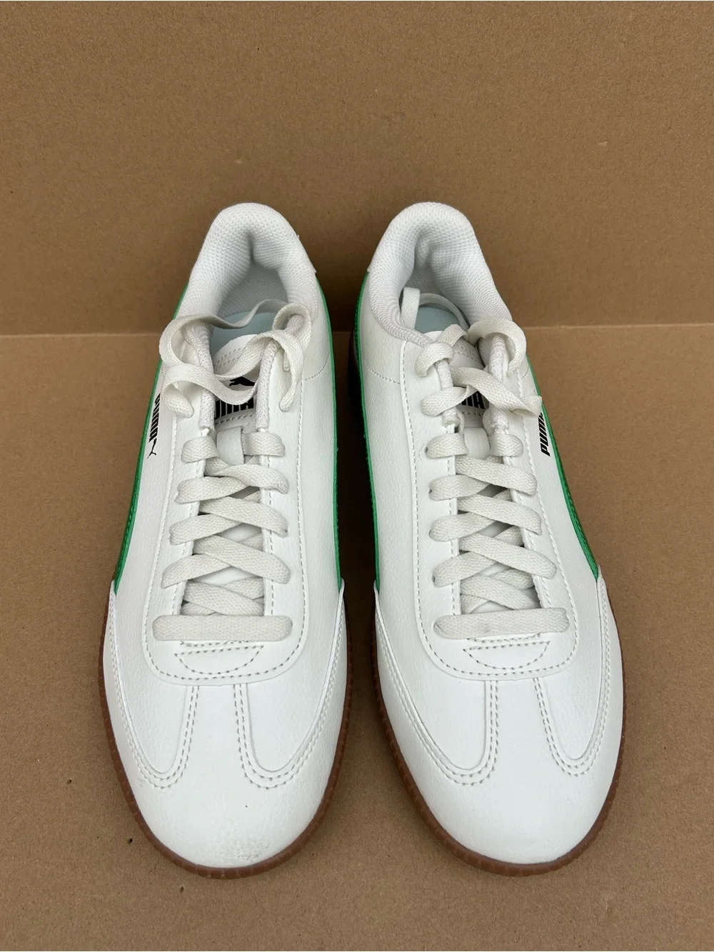Puma Low Top Trainers Sneakers Lace up White Green Men’s 8.5 Streetwear New